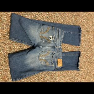 Hollister flare distressed jeans